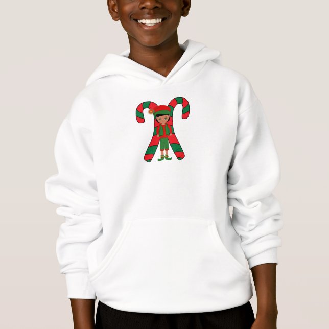 Candy Cane mit Jwinkeln Hoodie (Vorderseite)
