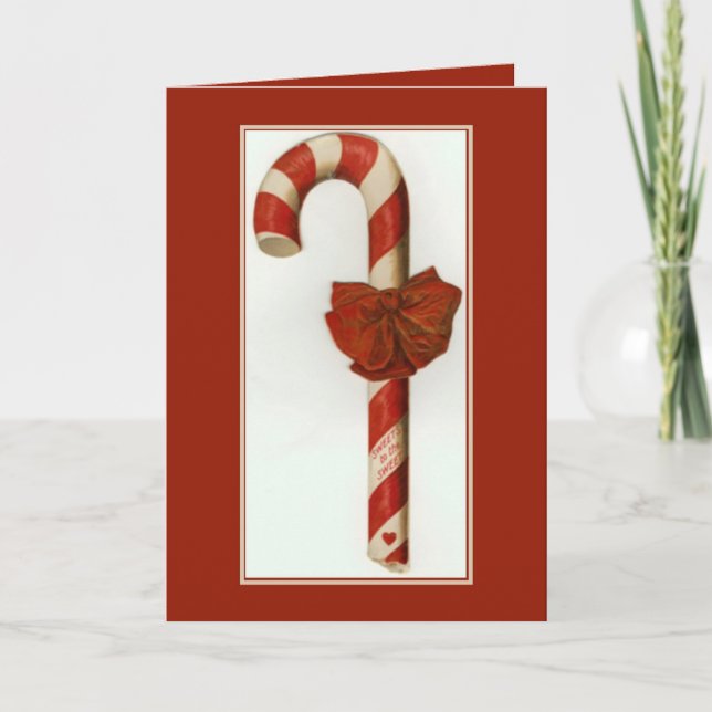 Candy Cane mit Liebe Feiertagskarte (Vorderseite)