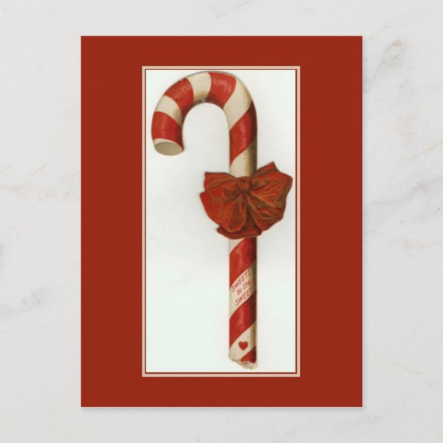 Candy Cane mit Liebe Postkarte (Vorderseite)