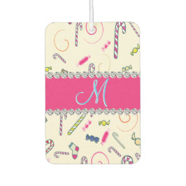 Candy Cane Monogram Autolufterfrischer