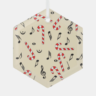 Candy Cane Musiknoten Ornament Aus Glas