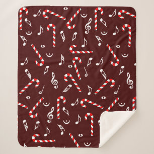 Candy Cane Musiknoten Sherpadecke