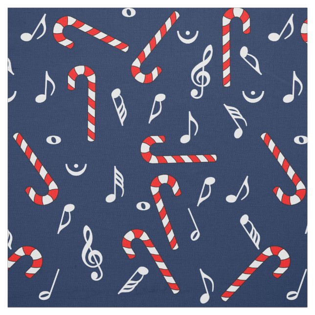 Candy Cane Musiknoten Stoff (Muster)