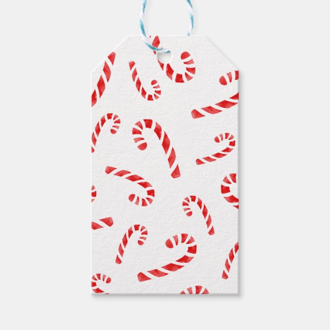 Candy Cane Muster Geschenkanhänger (Vorderseite)