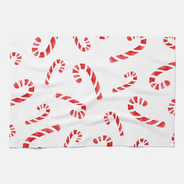 Candy Cane Muster Geschirrtuch (Horizontal)
