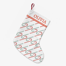 Candy Cane-Muster mit Monogramm-Urlaub Kleiner Weihnachtsstrumpf