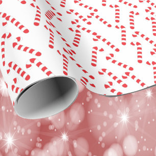 Candy Cane Muster rot und weiß Geschenkpapier