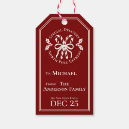 Candy Cane North Pole Express Special Delivery Geschenkanhänger