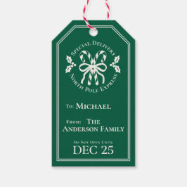 Candy Cane North Pole Express Special Delivery Geschenkanhänger