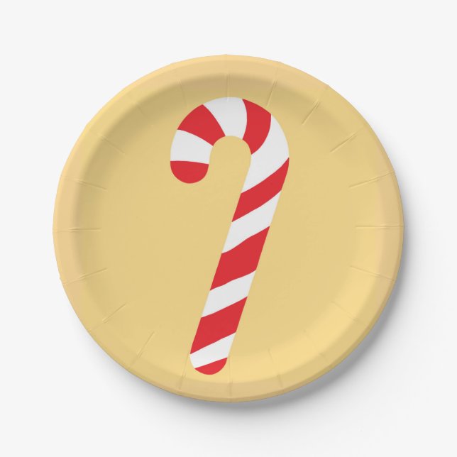 Candy Cane Pappteller (Vorderseite)