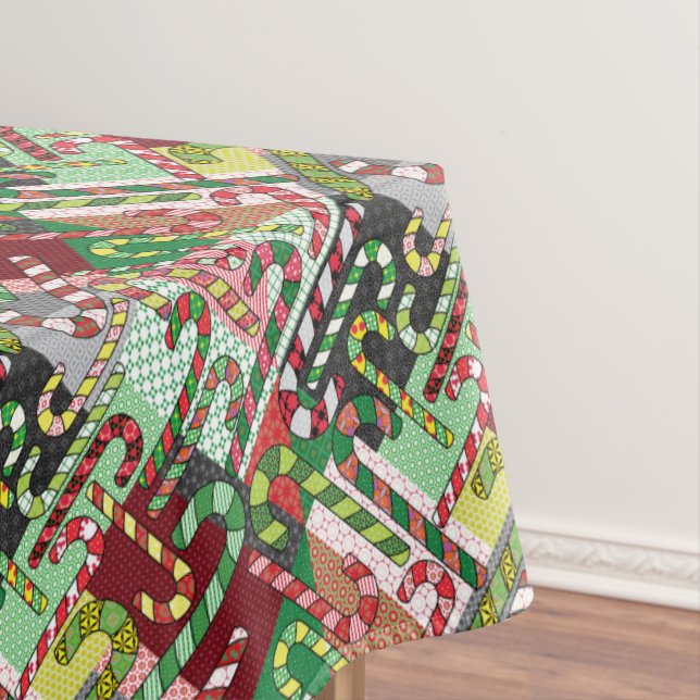 Candy Cane Patchwork Muster Tischdecke (Beispiel)