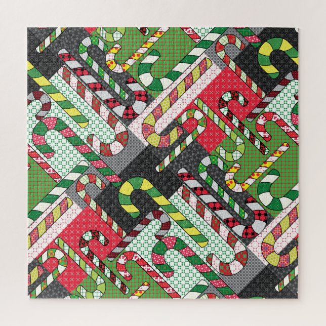Candy Cane Pattern Puzzle (Vertikal)