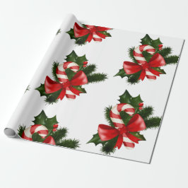 Candy Cane Pattern Retro Weihnachtsgeschenk Geschenkpapier