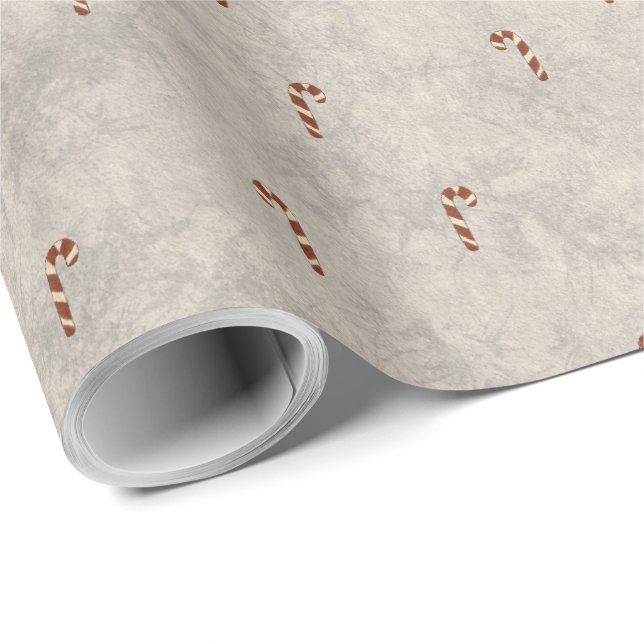 Candy Cane Pattern Wrapping Paper Geschenkpapier (Rolleneckpunkt)