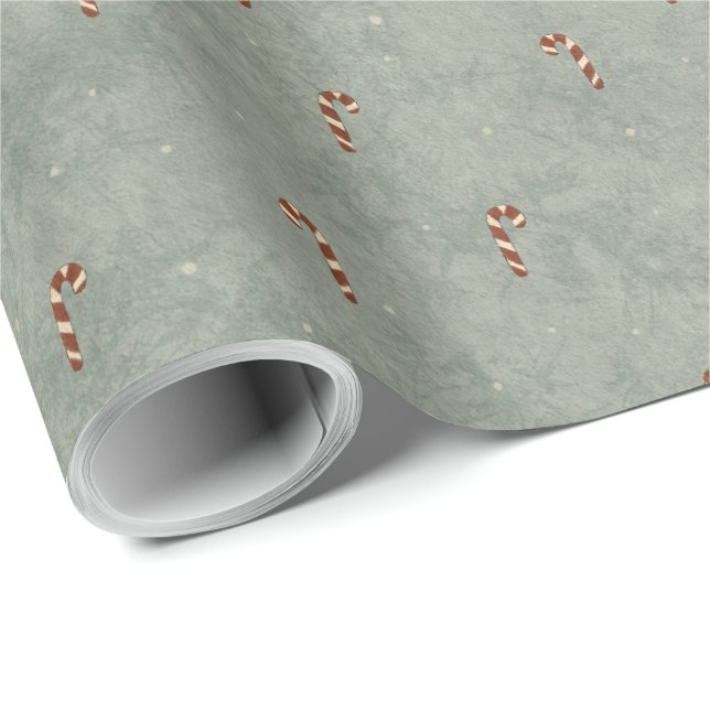Candy Cane Pattern Wrapping Paper Geschenkpapier (Rolleneckpunkt)