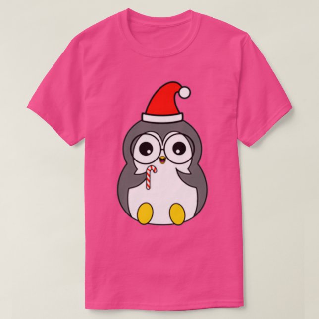 Candy Cane Penguin T-Shirt (Design vorne)