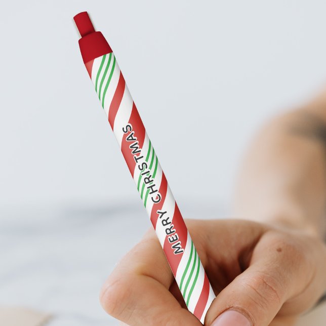 Candy Cane Peppermint Stripe Christmas Red & Green Kugelschreiber (Candy Cane Peppermint Stripe Christmas Red & Green Pen
)