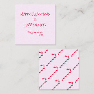 Candy Cane Pink Happy Holidays Frohe alles Mitteilungskarte