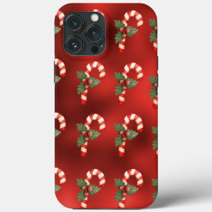 Candy Cane Red Metallic Holiday Niedlich Case-Mate iPhone Hülle