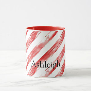 Candy Cane Red Stripes Tasse