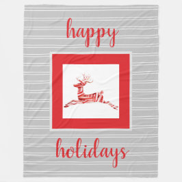 Candy Cane Rentier, Feiertag Fleecedecke