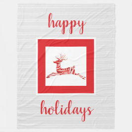 Candy Cane Rentier, Feiertag Fleecedecke