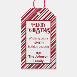 Candy Cane Retro Geschenkanhänger