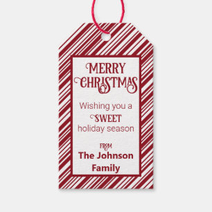 Candy Cane Retro Geschenkanhänger