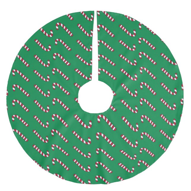 Candy Cane-Rock Polyester Weihnachtsbaumdecke (Vorderseite)