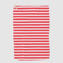 Candy Cane Rot und Weiß einfach, horizontal gestre Golfhandtuch