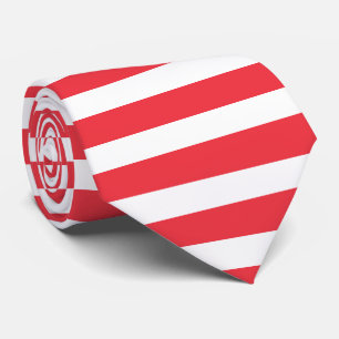 Candy Cane Rot und Weiß einfach, horizontal gestre Krawatte