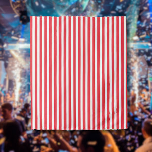 Candy Cane Rot und Weiß einfach, horizontal gestre Wandteppich