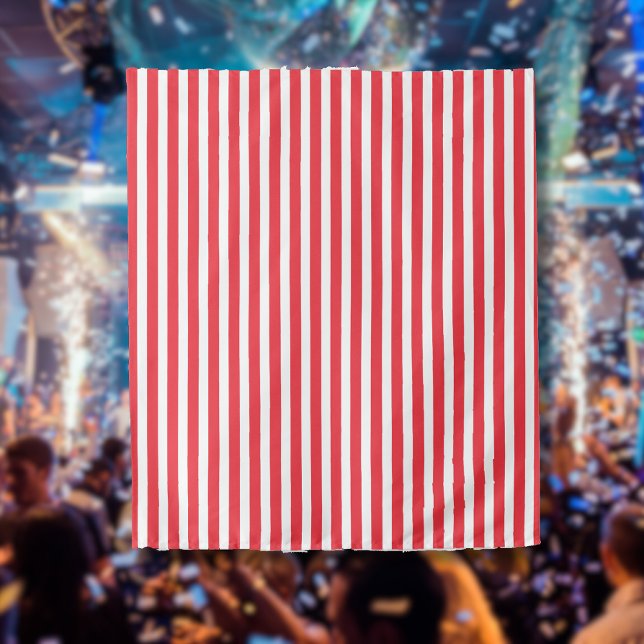 Candy Cane Rot und Weiß einfach, horizontal gestre Wandteppich (Von Creator hochgeladen)