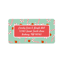 Candy Cane Rücksendeadressen-Aufkleber Adressaufkleber