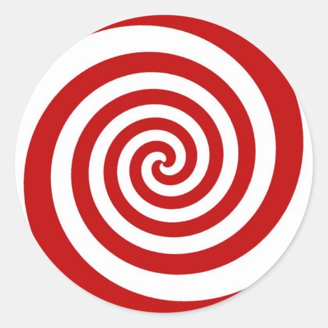 Candy Cane Runder Aufkleber (Vorderseite)