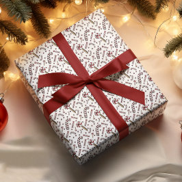Candy Cane Set 3 Wrapping Paper Geschenkpapier Set
