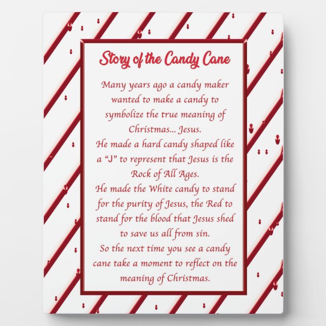 Candy Cane Story Fotoplatte (Vorderseite)
