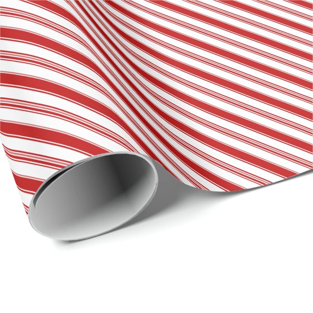 Candy Cane Streifen (in kleinem Maßstab) Geschenkpapier (Rolleneckpunkt)