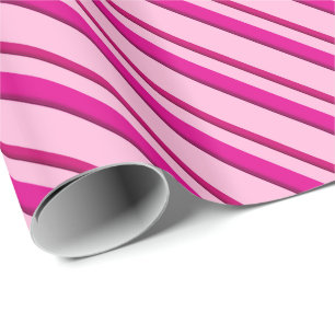 Candy Cane Streifen in Peppermint Pink Geschenkpapier