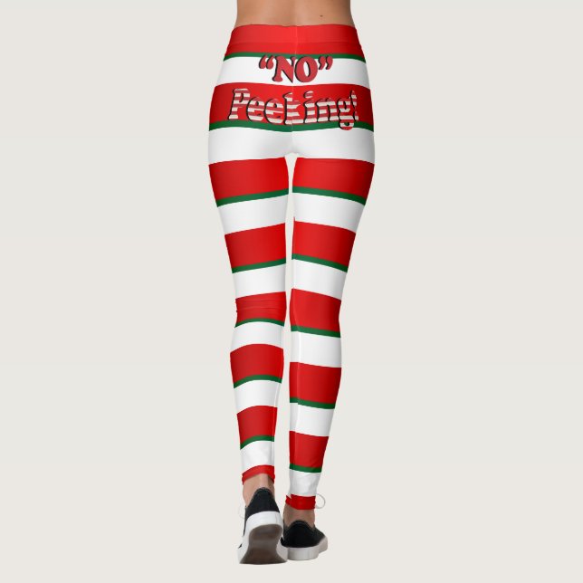Candy Cane Streifen - Keine Pisse - Spaß Leggings (Rückseite)