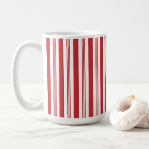 Candy Cane Streifen, rot, weiß Kaffeetasse