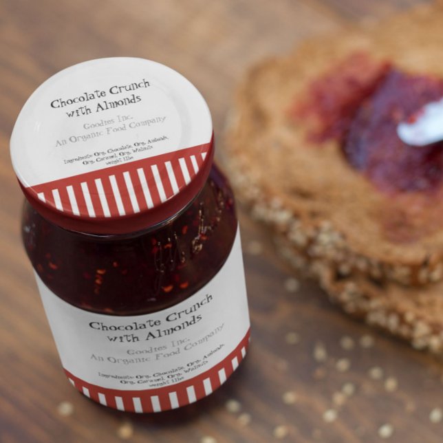 Candy Cane Strip Food Labels Runder Aufkleber (Von Creator hochgeladen)