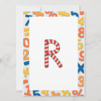 Candy Cane Stripe Flashcard R