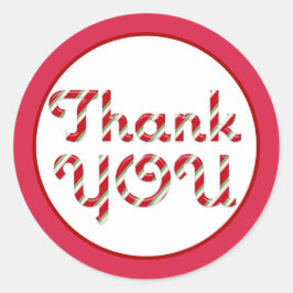 Candy Cane Stripe Holiday Danke Aufkleber