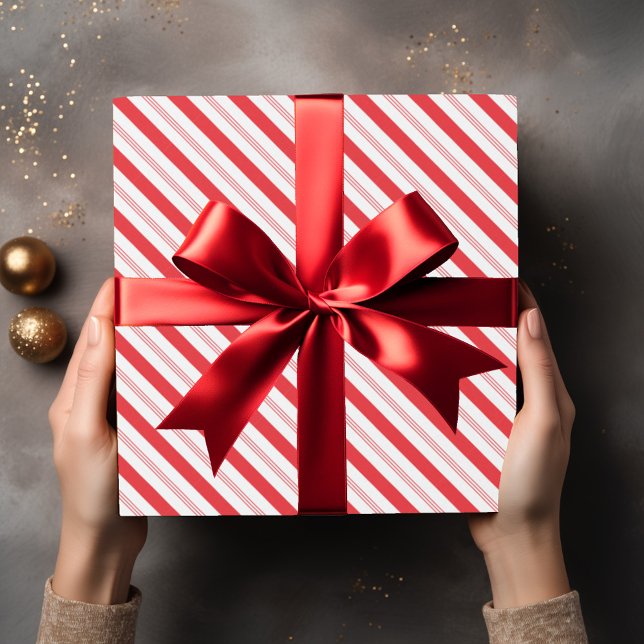 Candy Cane Stripe Muster Geschenkpapier (Von Creator hochgeladen)