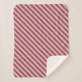 Candy Cane Stripe Sherpadecke