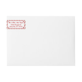 Candy Cane Stripe Wraparound Address Label