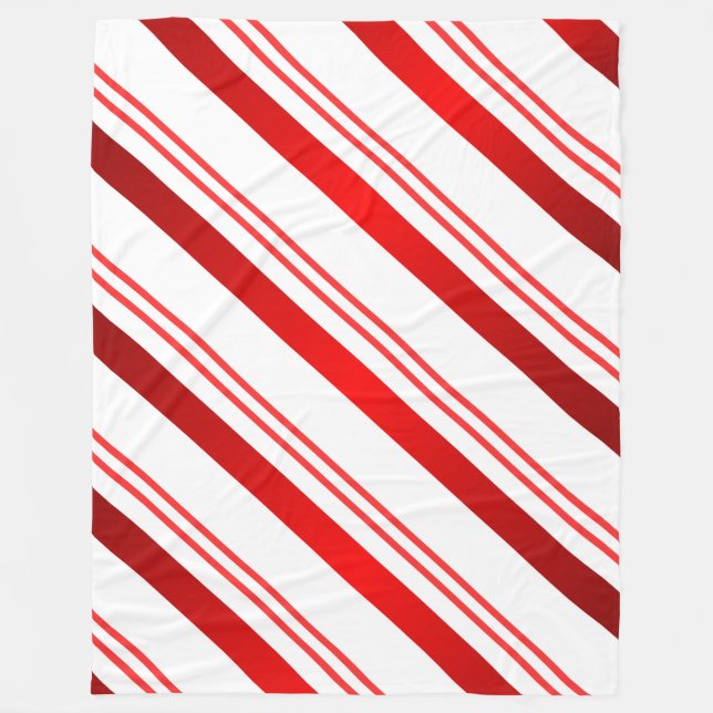 Candy Cane Striped Fleecedecke (Vorderseite)