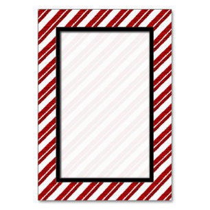 Candy Cane Striped Holiday Tischnummer Cards