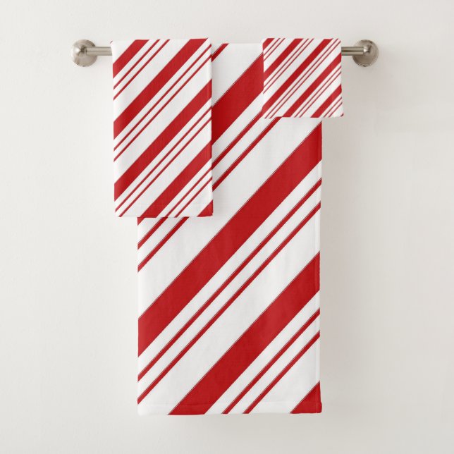 Candy Cane Stripes Badhandtuch Set (Insitu)